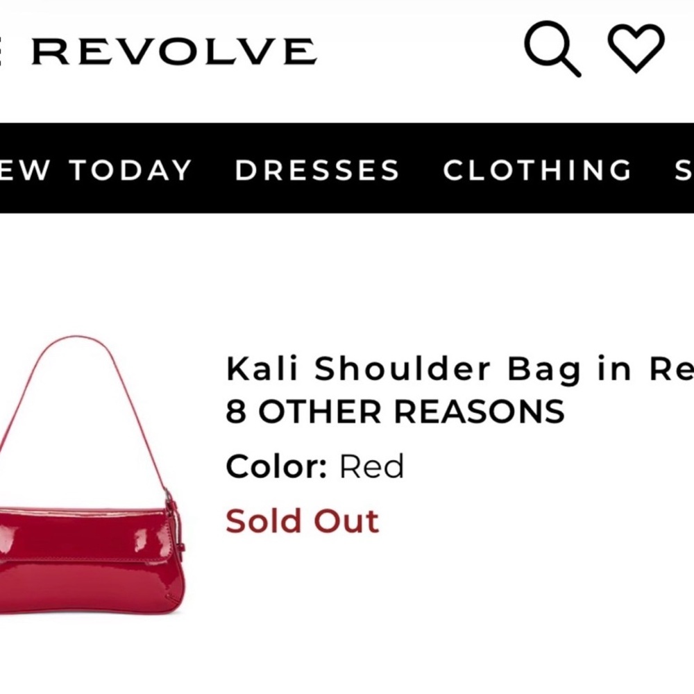 REVOLVE 8 Other Reasons Kali Patent Red Handbag NEW - Picture 4 of 8